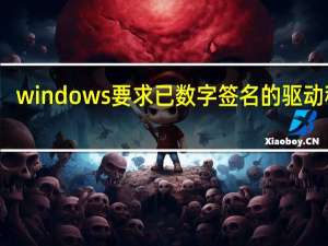 windows要求已数字签名的驱动程序