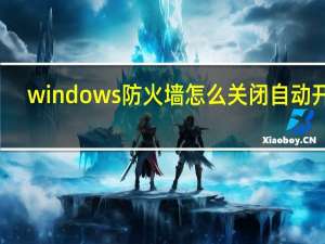 windows防火墙怎么关闭自动开启（windows防火墙怎么关）