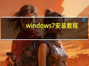 windows7安装教程（windows7安装）