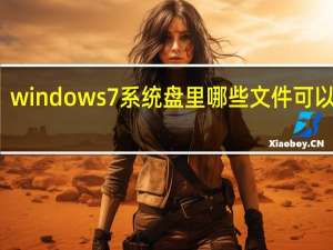 windows7系统盘里哪些文件可以删除