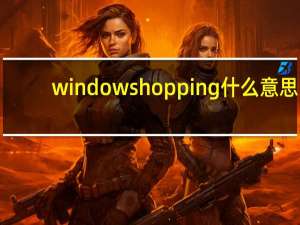 window shopping什么意思（window shopping）