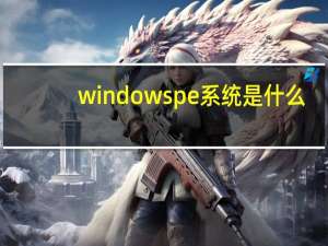 windows pe系统是什么（pe系统是什么）