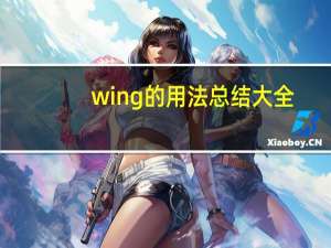 wing的用法总结大全