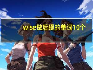 wise做后缀的单词10个
