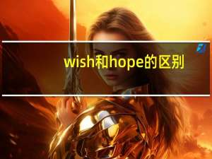 wish和hope的区别
