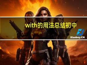 with的用法总结初中