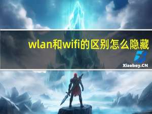 wlan和wifi的区别怎么隐藏（wlan和wifi哪个好）