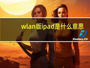 wlan版ipad是什么意思（ipad是什么意思）