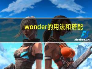 wonder的用法和搭配
