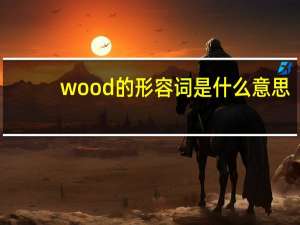 wood的形容词是什么意思