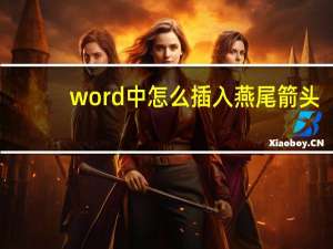 word中怎么插入燕尾箭头