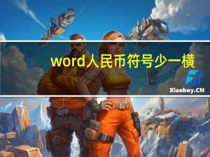 word人民币符号少一横（word人民币符号）