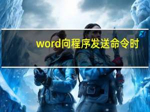 word向程序发送命令时