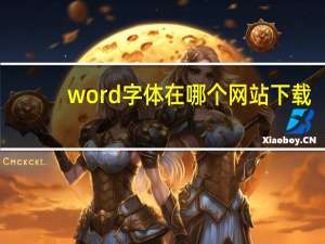 word字体在哪个网站下载（word字体在哪个文件夹）