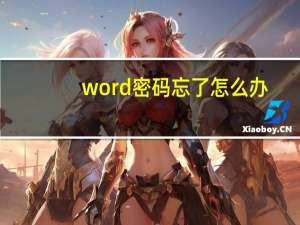 word 密码忘了怎么办（word 密码）