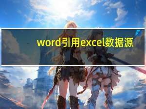 word引用excel数据源（word无法打开数据源）