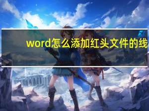 word怎么添加红头文件的线（WORD里面制作红头文件时在文件下面插入横线该怎么弄）