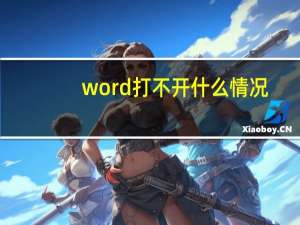 word打不开什么情况（word打不开了怎么回事）