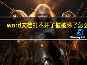 word文档打不开了被破坏了怎么办（word文档打不开了）