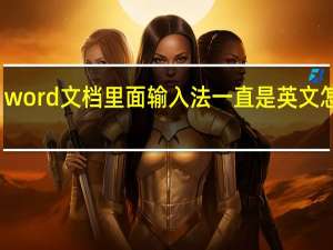 word文档里面输入法一直是英文怎么办