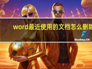 word最近使用的文档怎么删除