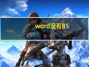 word没有B5（word页面设置没有b5）