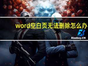 word空白页无法删除怎么办（word空白页无法删除）