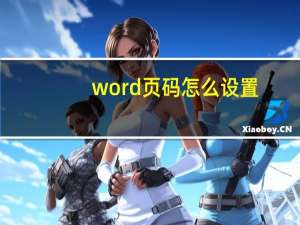 word页码怎么设置-1-（word页码怎么设置）