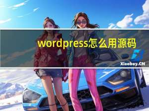 wordpress怎么用源码