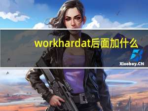 work hard at后面加什么