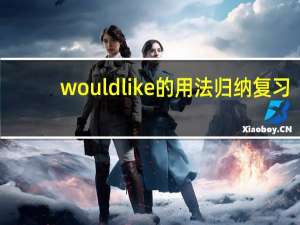 would like 的用法归纳复习