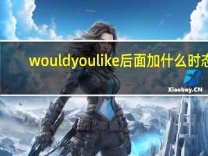 would you like后面加什么时态