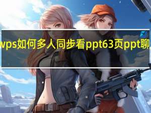 wps如何多人同步看ppt 63页ppt聊天记录
