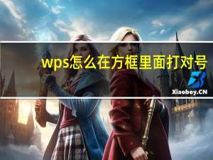 wps怎么在方框里面打对号（wps对号加方框符号）