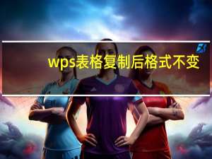 wps表格复制后格式不变（wps表格复制后格式不变怎么弄）