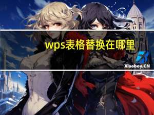 wps表格替换在哪里
