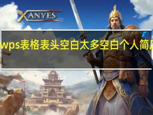 wps表格表头空白太多 空白个人简历表格