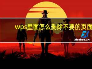 wps里面怎么删除不要的页面（wps删除不要的页面）