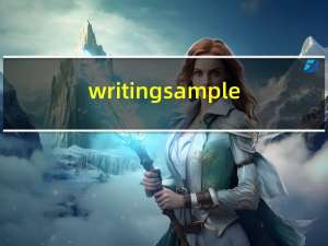 writing sample（writing）