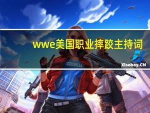 wwe美国职业摔跤主持词,应该怎么主持这档节目啊 美国wwe美国职业摔角