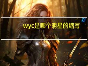 wyc是哪个明星的缩写