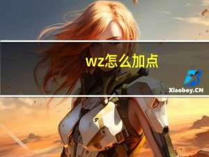 wz怎么加点（wz怎么加点）
