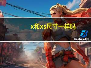 x和xs尺寸一样吗