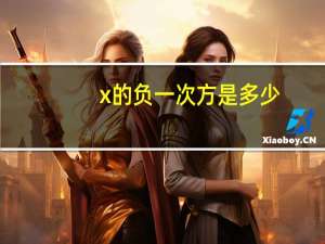 x的负一次方是多少