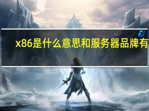x86是什么意思 和服务器品牌有关（x86是什么意思）