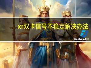 xr双卡信号不稳定解决办法（xr双卡信号不稳定）