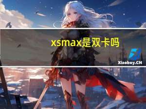 xsmax是双卡吗