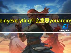 youaremyeveryting什么意思 youaremyeverything