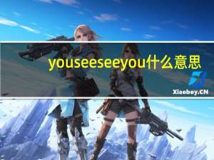 you see see you什么意思