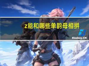 z能和哪些单韵母相拼